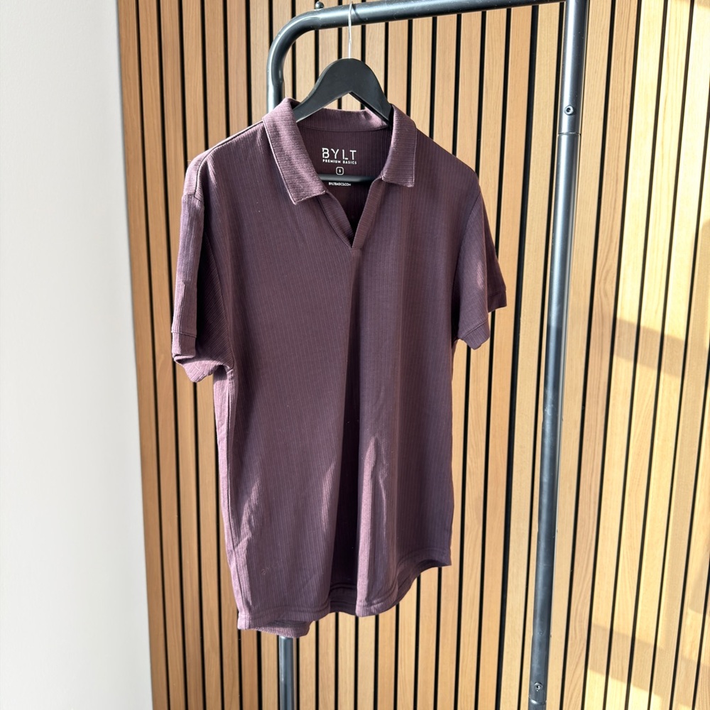 BYLT Men's Ribbed Polo Shirt